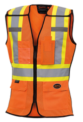 Pioneer 486 V1023650 Women’s Hi-Viz Orange Safety Tear-Away Vest